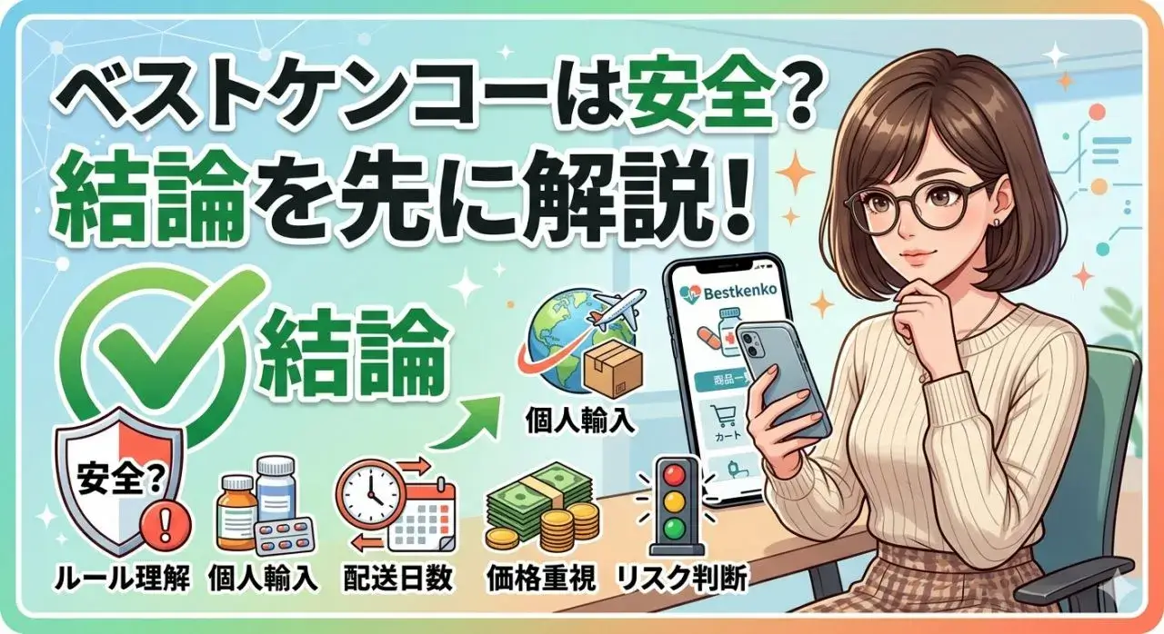 ベストケンコーは安全？結論を先に解説