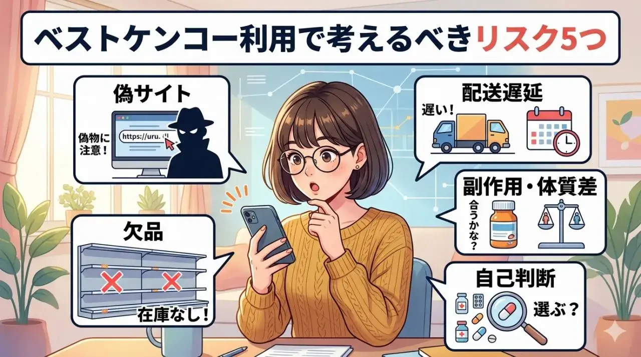 ベストケンコー利用で考えるべきリスク5つ