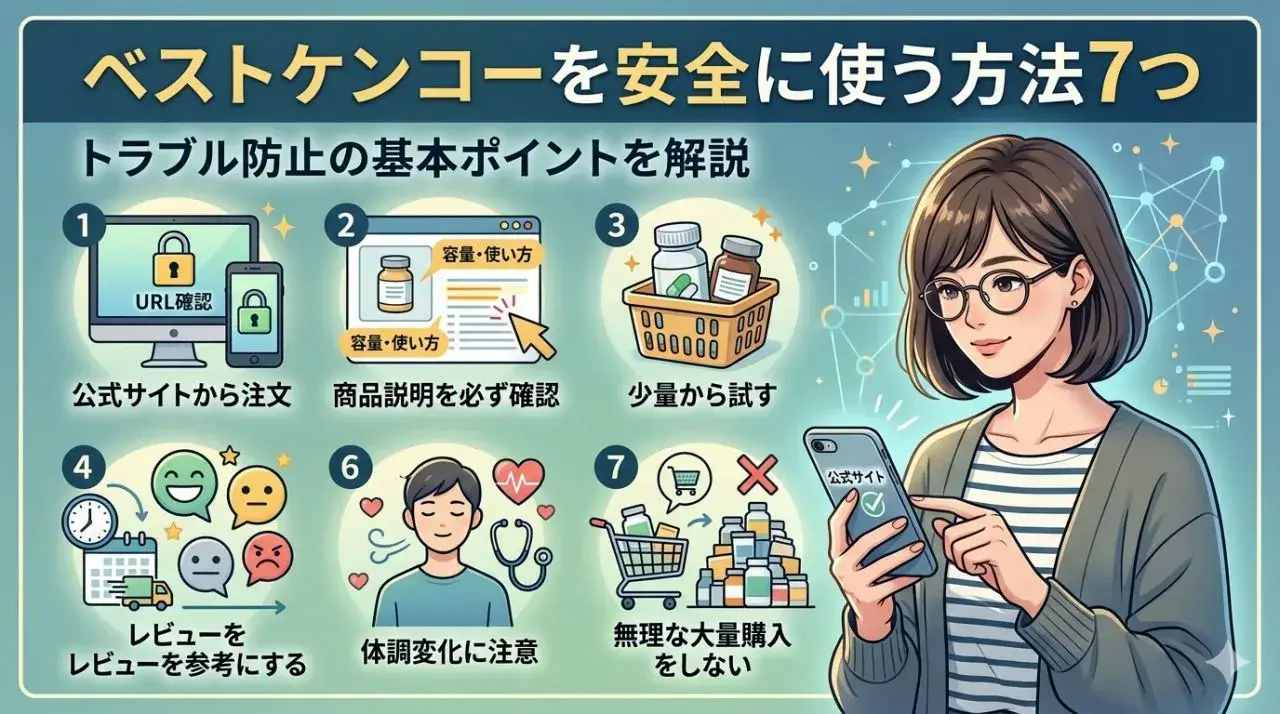 ベストケンコーを安全に使う方法7つ