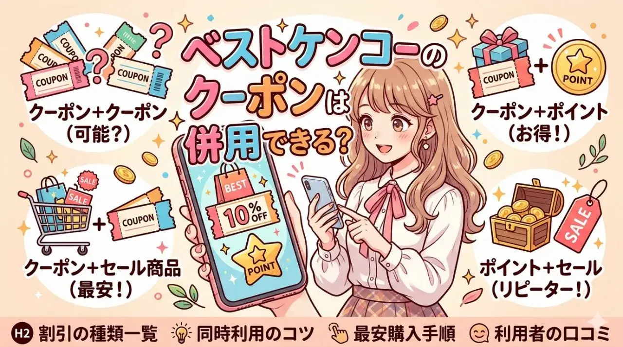 ベストケンコーのクーポンは併用できる?
