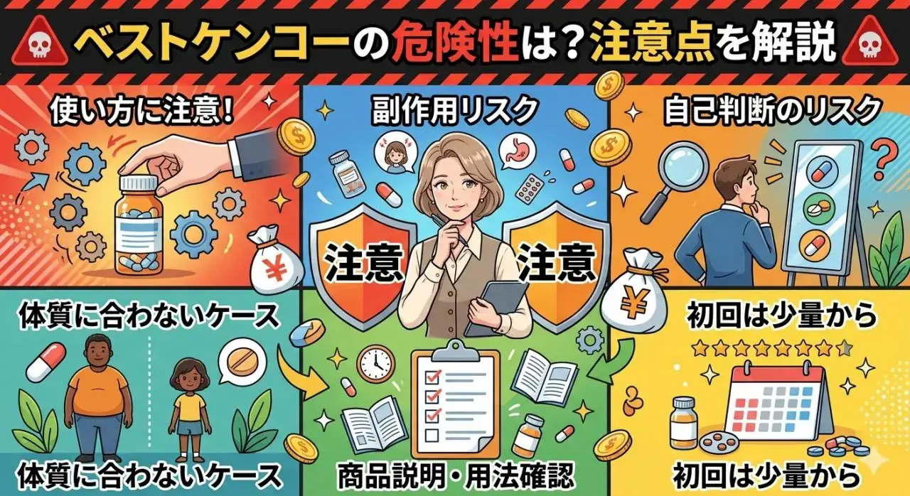 ベストケンコーの危険性はある？注意点を解説