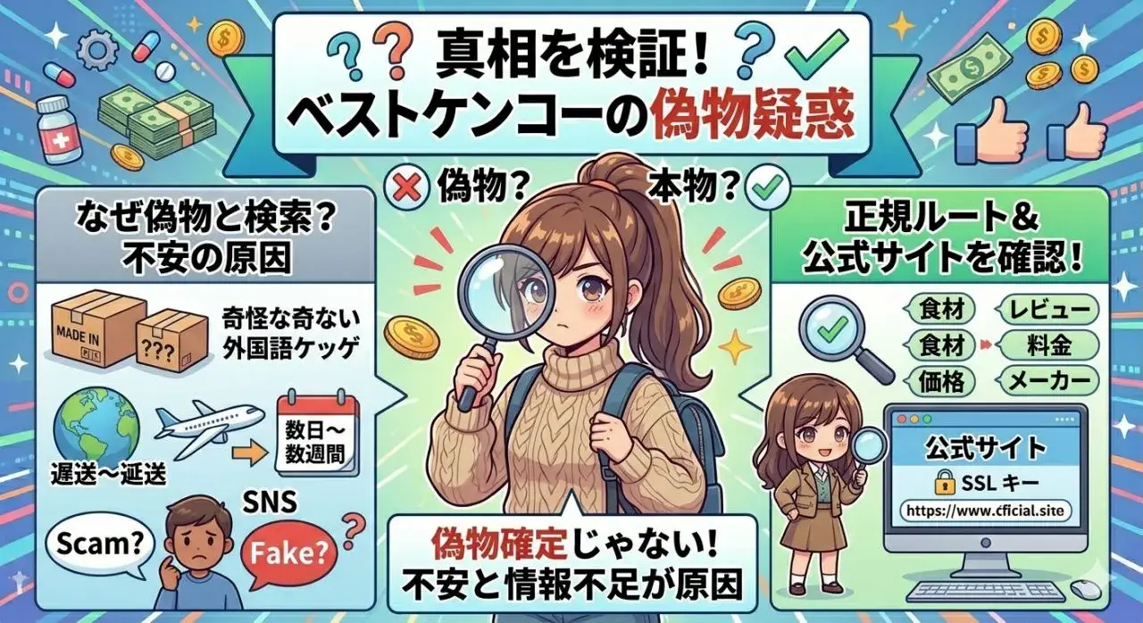 ベストケンコーは偽物？本物？真相を検証