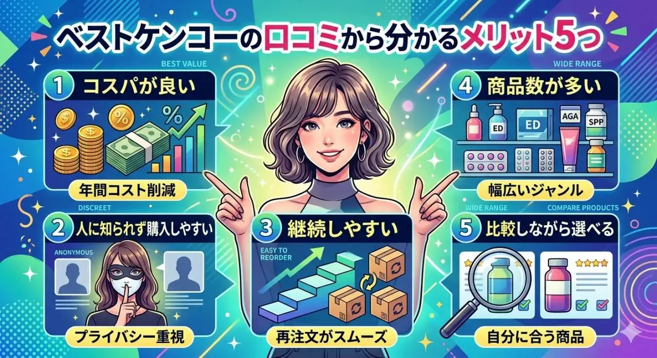 ベストケンコーの口コミから分かるメリット5つ