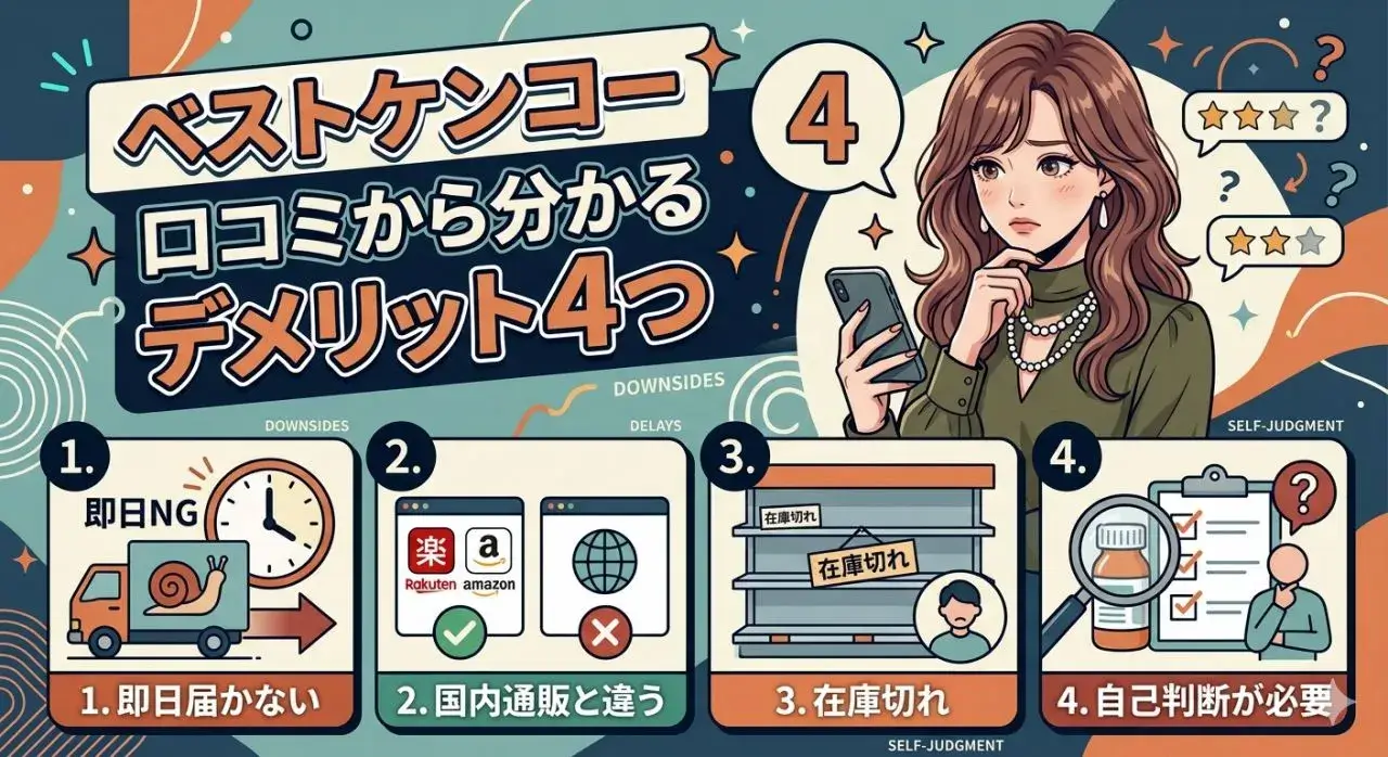 ベストケンコーの口コミから分かるデメリット4つ
