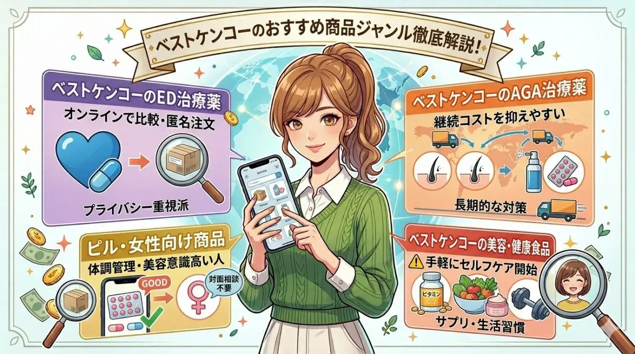ベストケンコーのおすすめ商品ジャンル