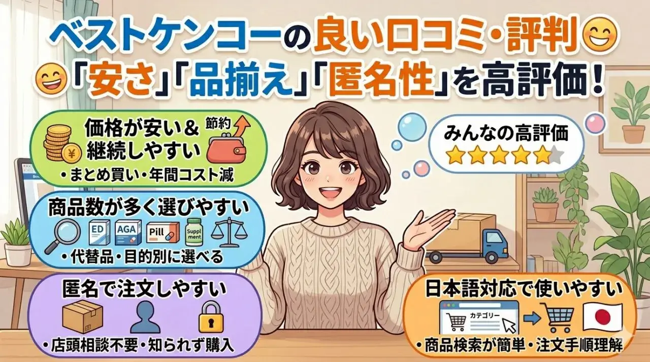 ベストケンコーの良い口コミ・評判