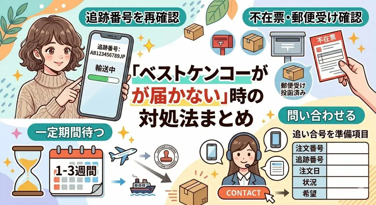 ベストケンコーが届かない時の対処法