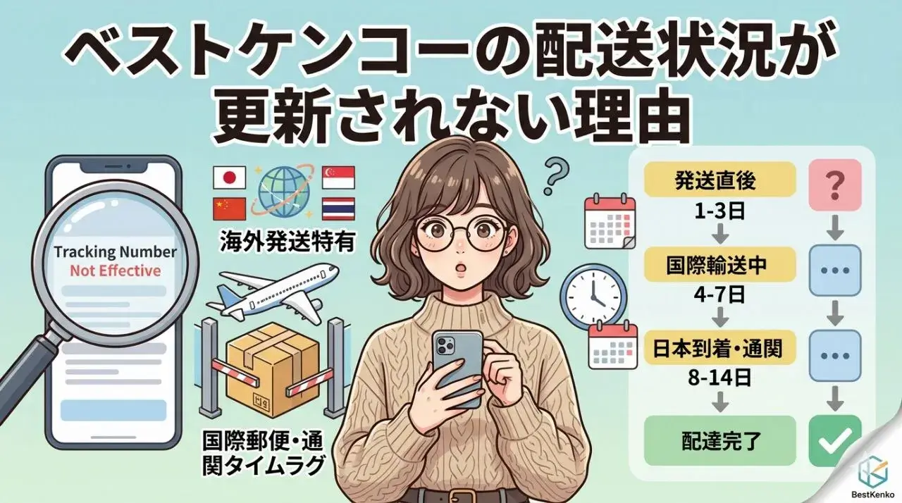 ベストケンコーの配送状況が更新されない理由