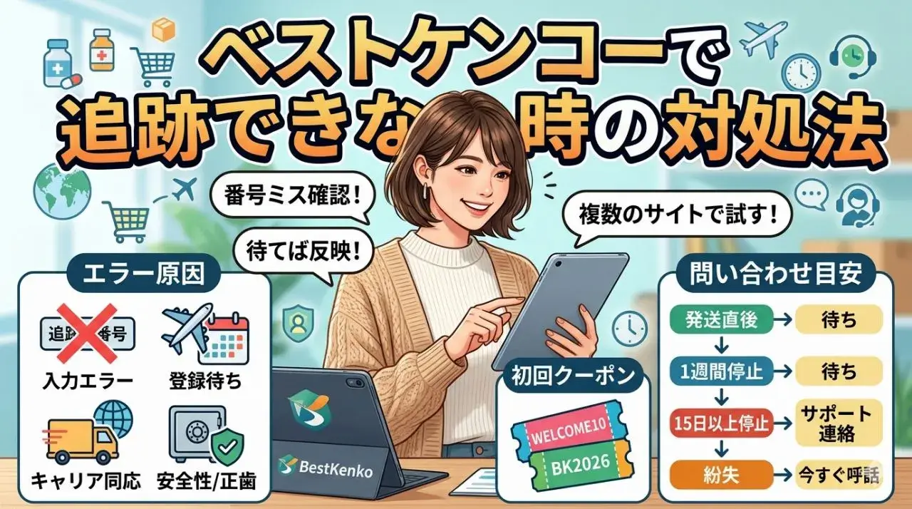 ベストケンコーで追跡できない時の対処法