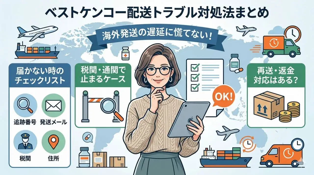 ベストケンコーの配送トラブル対処法まとめ