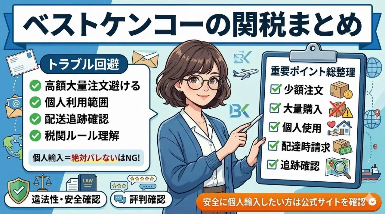 ベストケンコーの関税まとめ