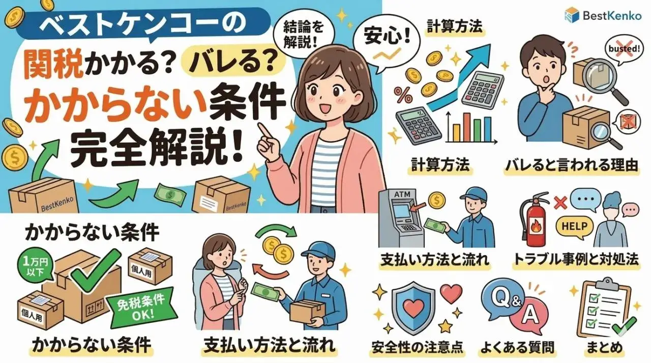 ベストケンコー関税はかかる？バレる？かからない条件を完全解説