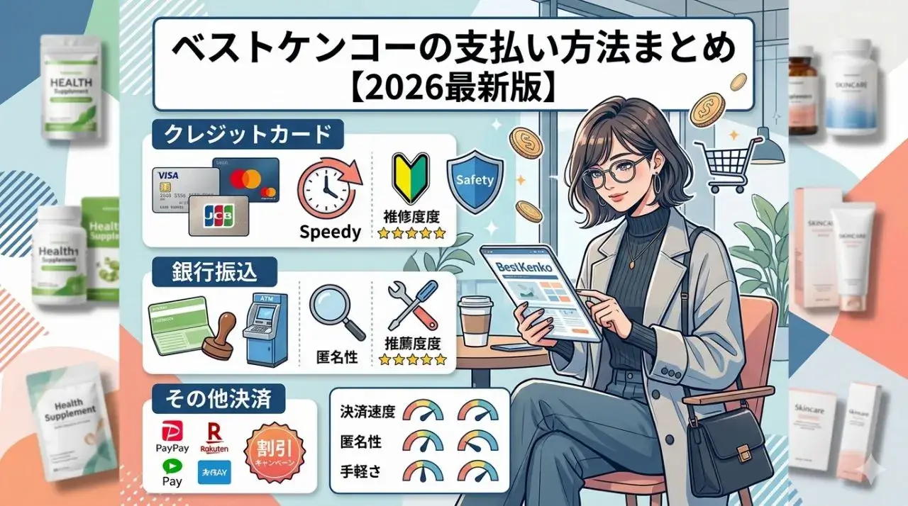 ベストケンコーの支払い方法まとめ【2026年最新版】