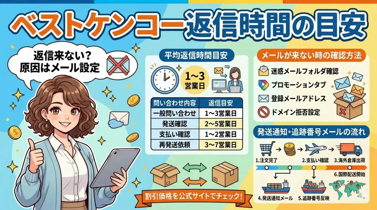 ベストケンコー返信時間の目安