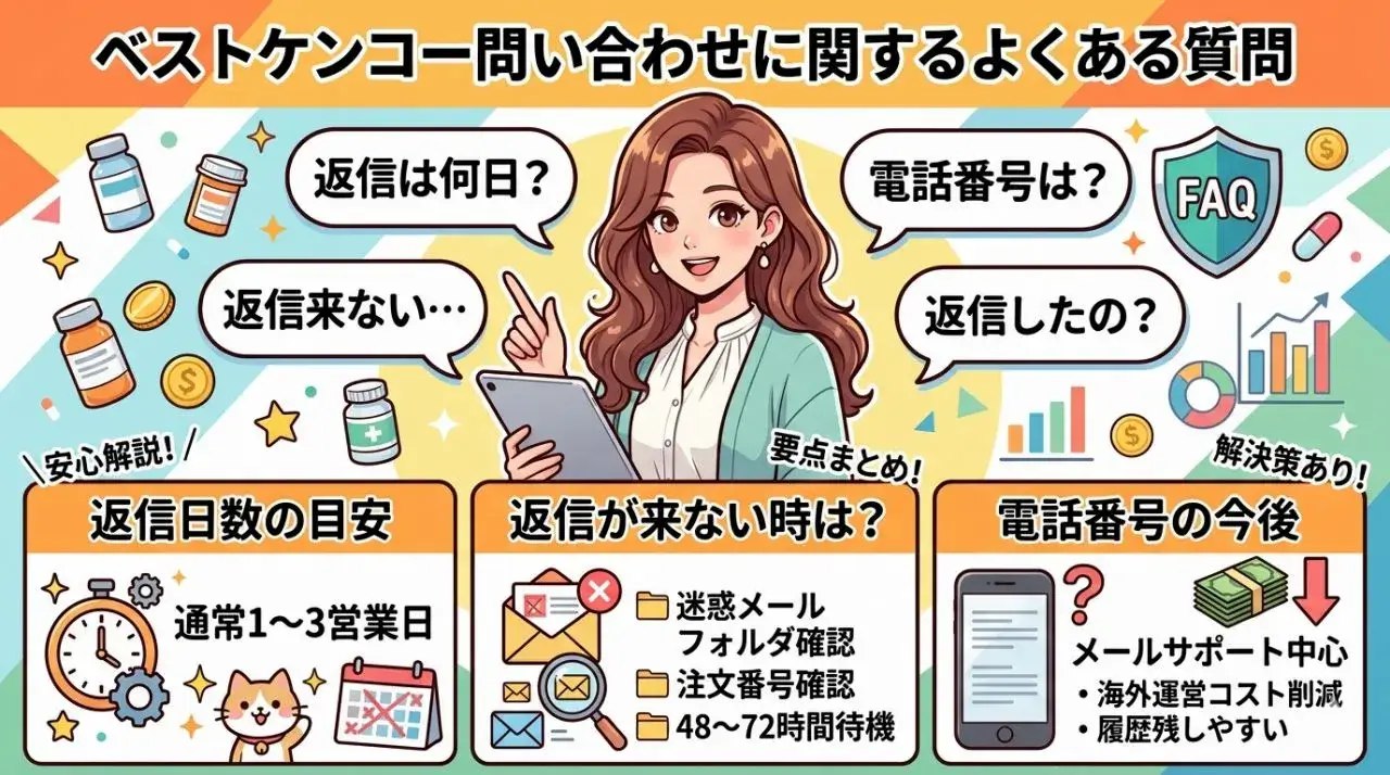ベストケンコー問い合わせに関するよくある質問
