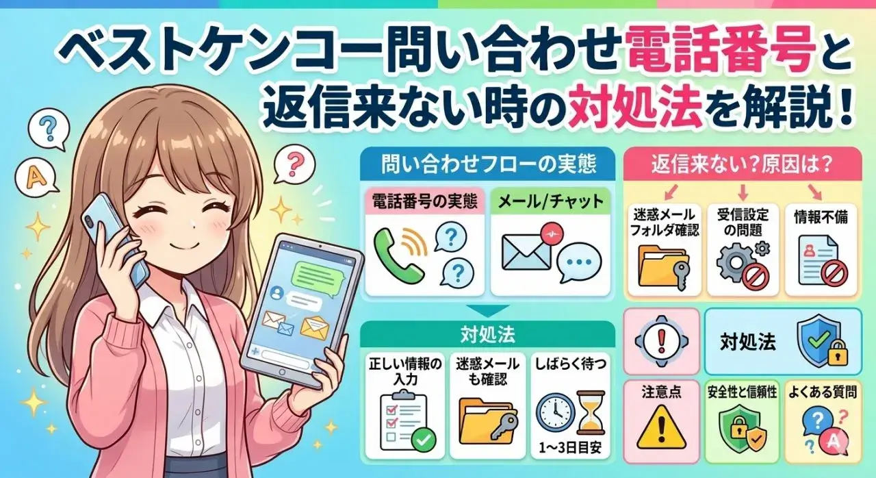 ベストケンコー問い合わせ電話番号と返信来ない時の対処法を解説！
