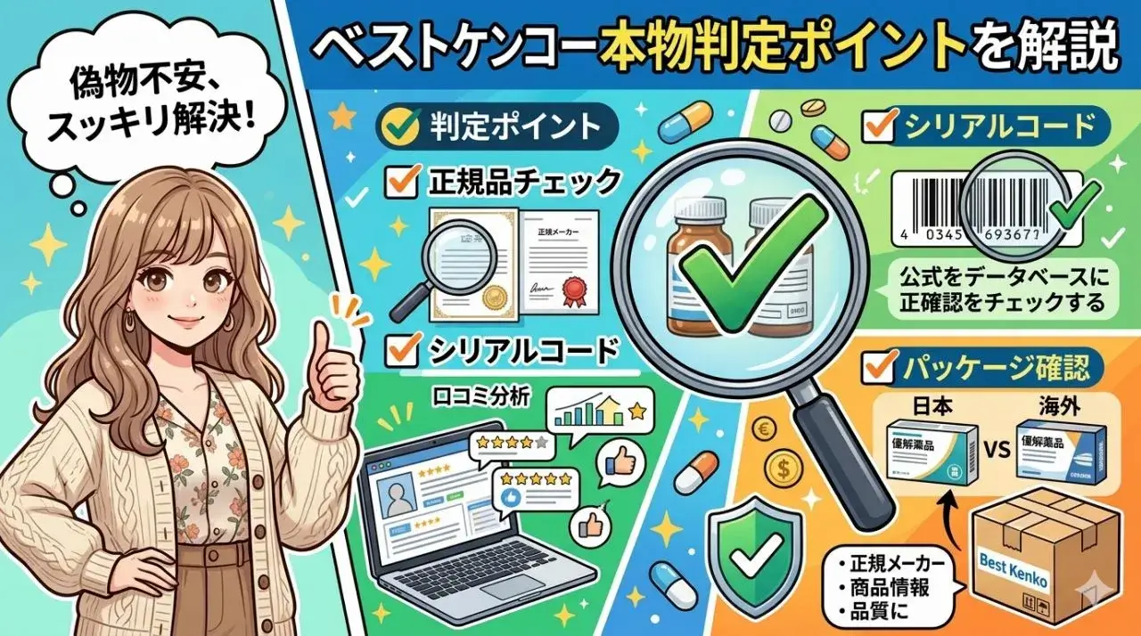 ベストケンコー本物判定ポイントを解説